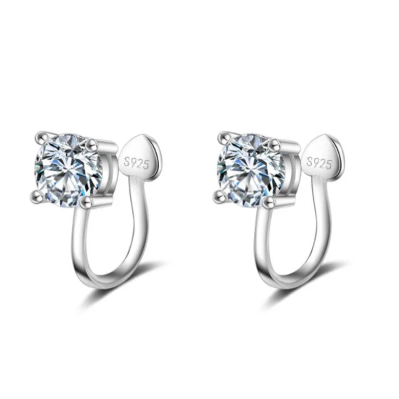 

Luxury Brand 925 Sterling Silver Wedding Earring for Women Cubic Zirconia Ring Fashion Jewelry Aros Mujer Oreja Stud Earring S