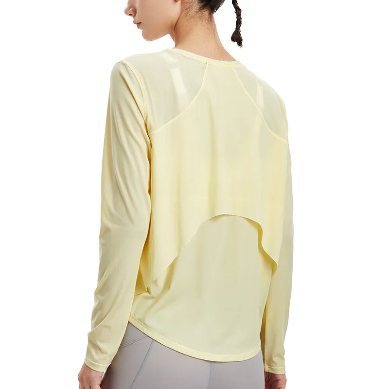 Loose Blouses Women Long Sleeve Sports Top Quick Dry Fitness Clothing Gym Female Running Jogging Shirts Activewear Autumn Winter