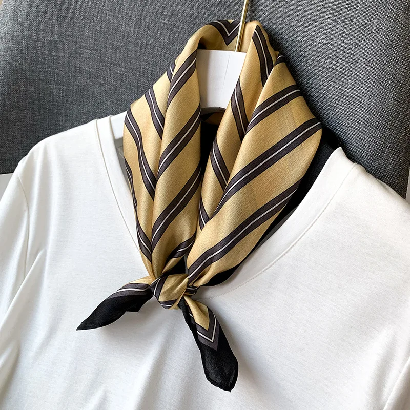 

100% Real Silk Square Scarves Women Bandana Foulard 2022 Bag Neckerchief Fashion Scarf Shawls Wraps Ladies Pashmina Female Hijab