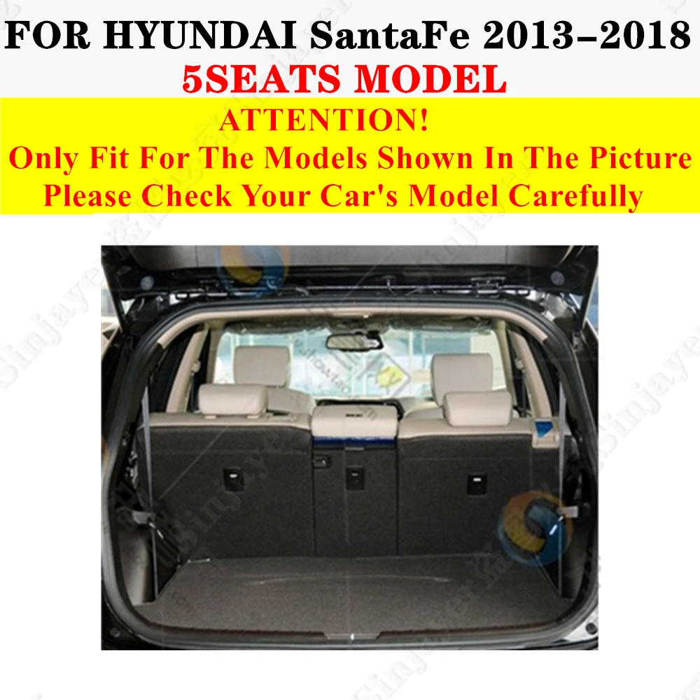 Высокий боковой коврик в багажник автомобиля для Hyundai SantaFe 5 мест 2018 2017 2016 2015 2014 13 XPE