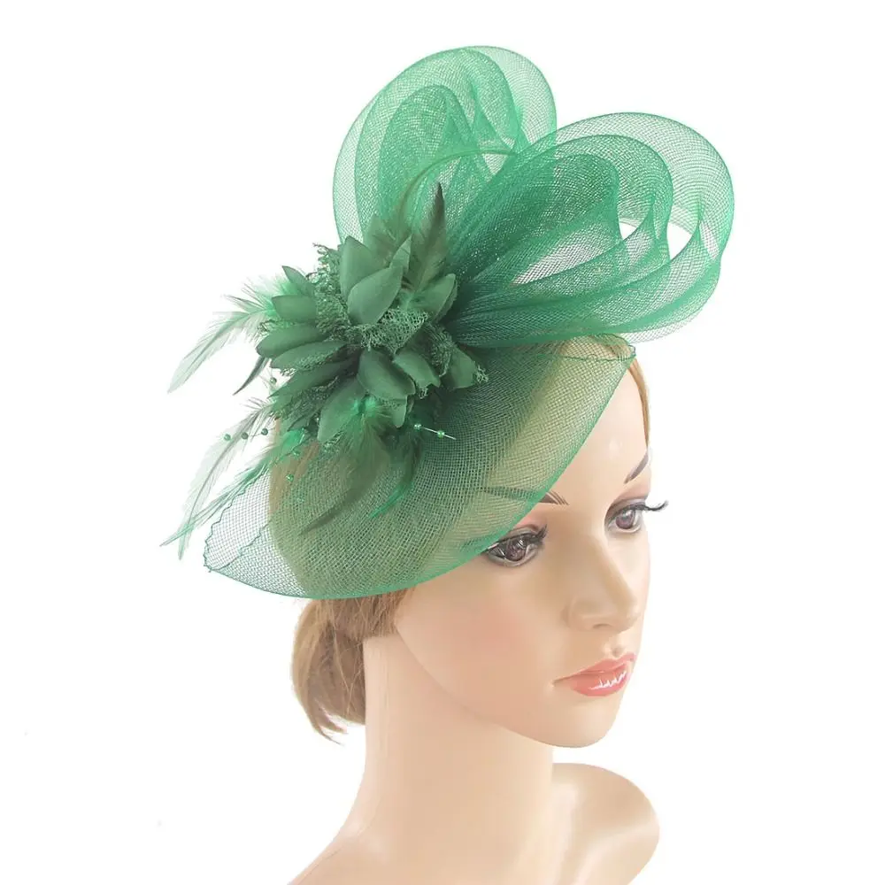 

New Bridal Feather Wedding Party Flower Hat Hair Clip Fascinators Hats