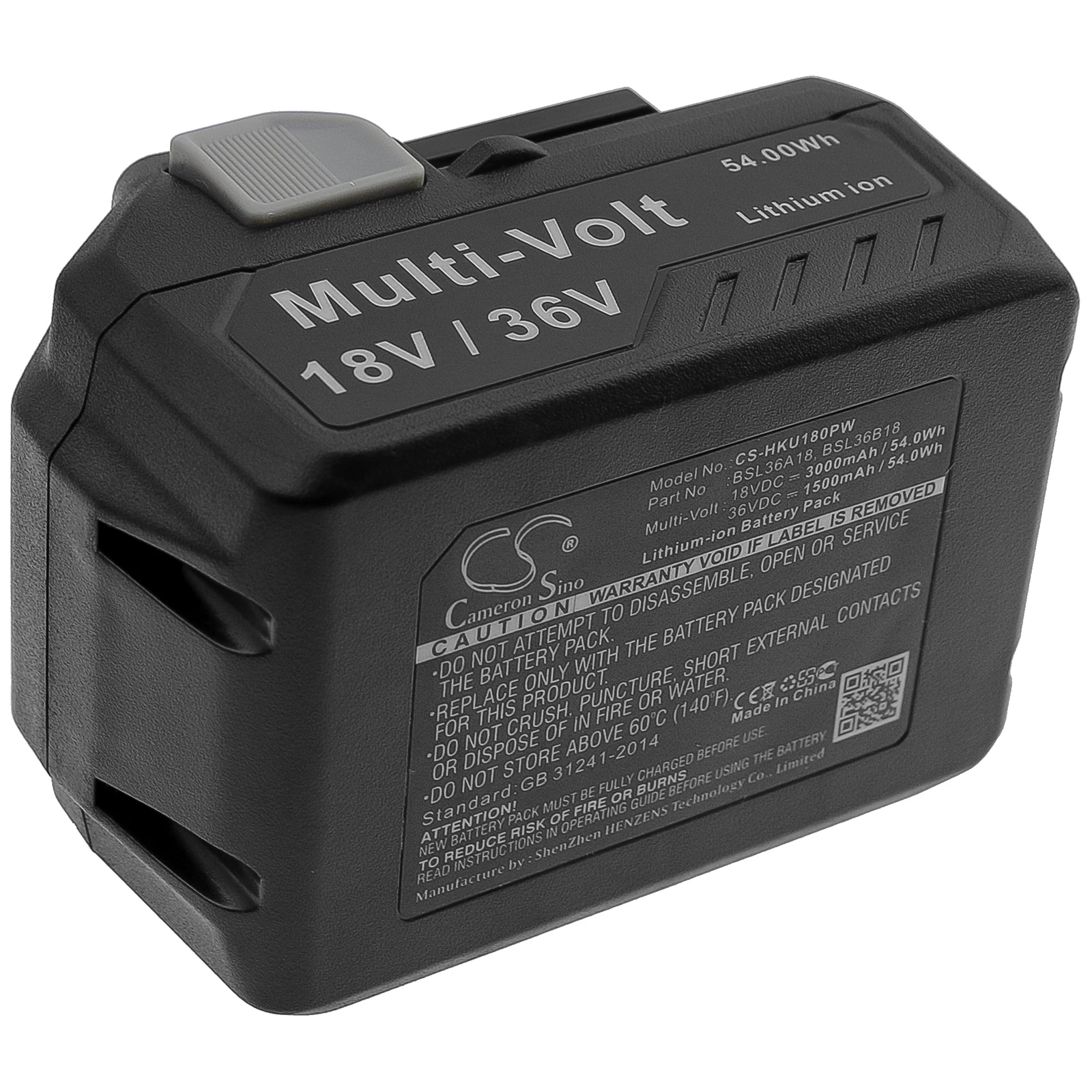 

Generic 3000mA Battery for HiKOKI CS3630DA,CV18DBL,DH18,DH18DBDL,DH18DBL,DH18DBML,DH18DBQL,DH36,WH36DB BSL36A18,BSL36B18