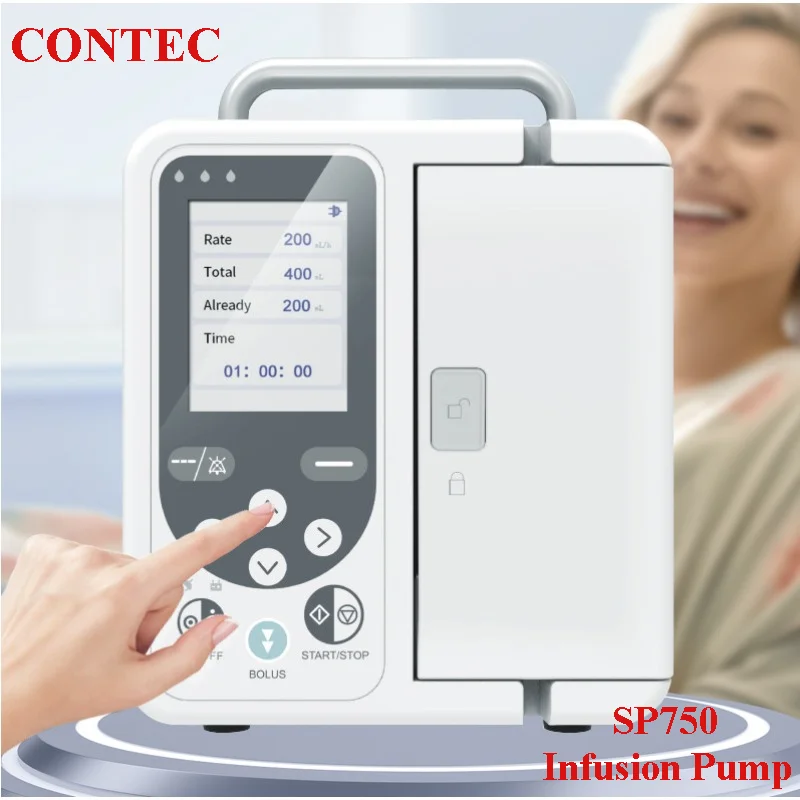 Инфузионный насос CONTEC SP750 сигнализация в реальном времени большой ЖК-дисплей