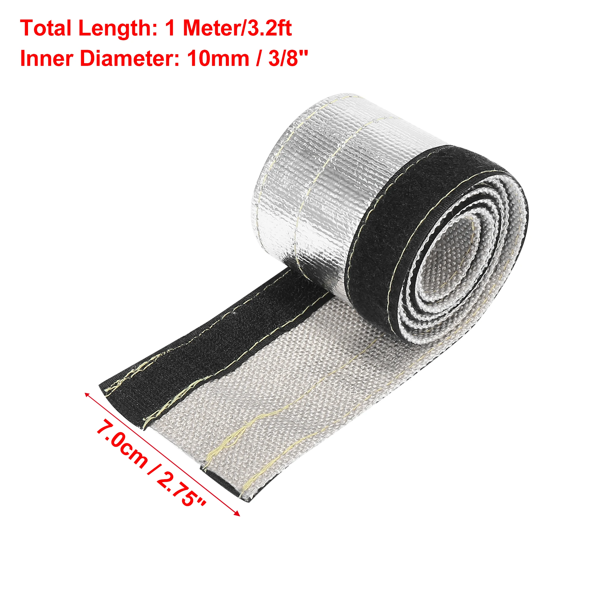 

Автомобильный тепловой кожух UXCELL, алюминиевый изолированный защитный рукав, тепловой проволочный защитный рукав, защита топливных линий, защита от тепла