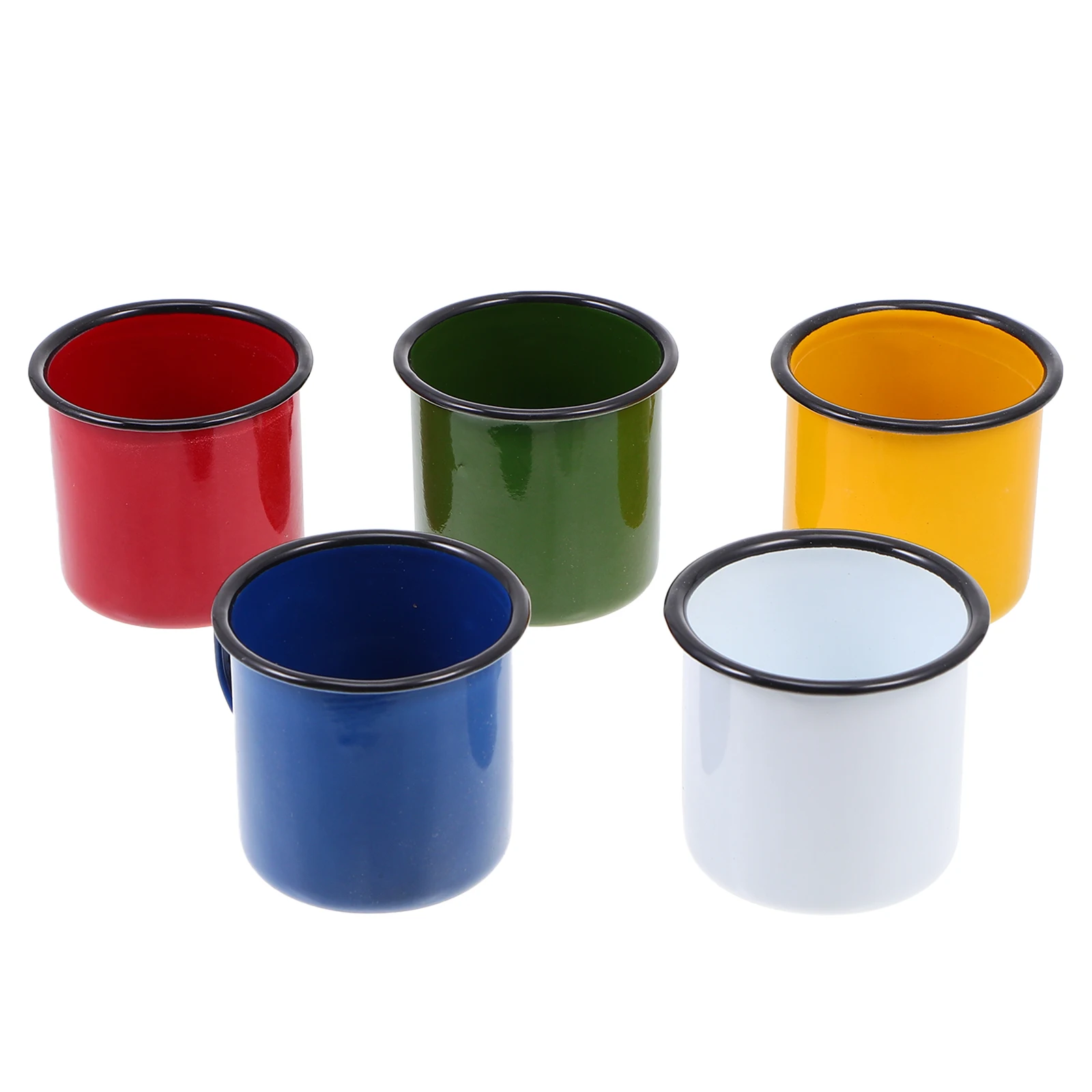

5pcs Multi-functional Enamel Mugs Vintage Small Wine Cups (random Color)