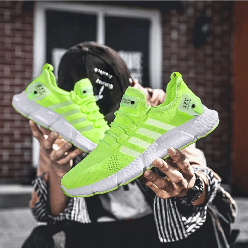 

Кроссовки мужские сетчатые, дышащие, мягкие, на шнуровке, повседневная спортивная обувь для бега