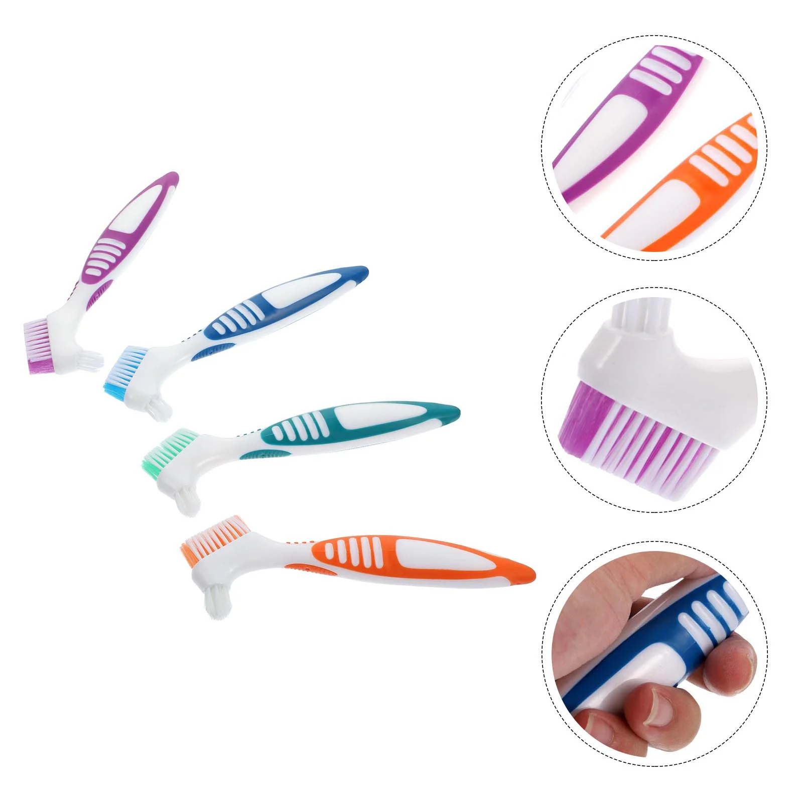 

Brush Denture Cleanercleaning Oral Soniclean Supply Tool Care Toothbrushes Adults Head Double Mouth Whitening Free Ultra Soft