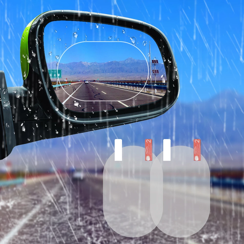 

2 Pcs Car Sticker Rearview Mirror Rainproof Film for Mitsubishi ASX Lancer 10 9 Outlander Pajero I200 Cadillac CTS SRX Bmw F10
