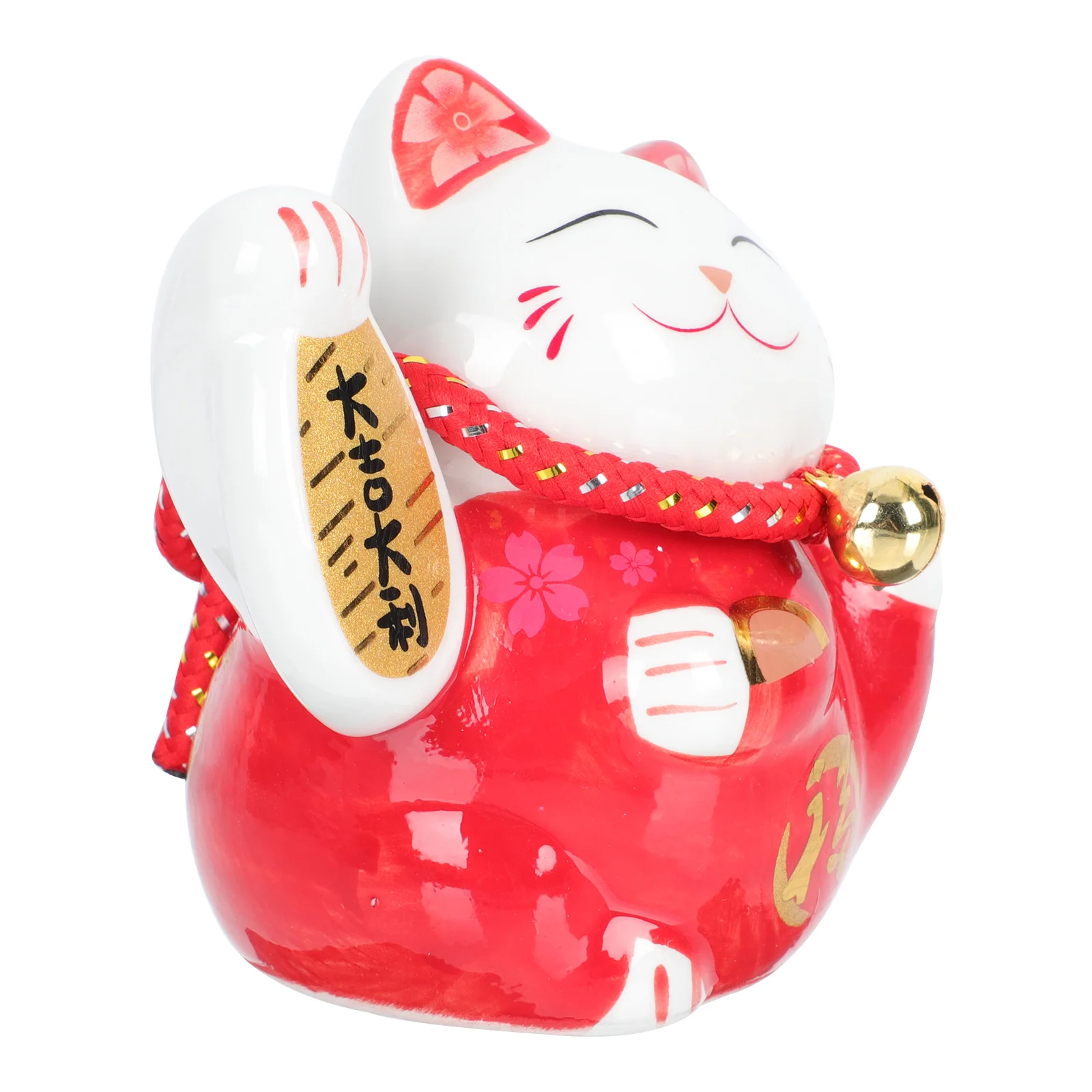 

Cat Lucky Fortune Statue Japanese Figurine Good Neko Maneki Chinese Waving Feng Ceramic Wealth Shui Decor Arm Luck Car Figurines