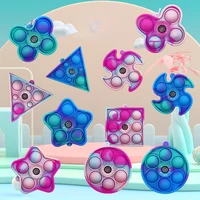 stress reliever fidget toys squeeze toys bearing decompression sprocket fidget spinner silicone portable boy girl toy wholesale