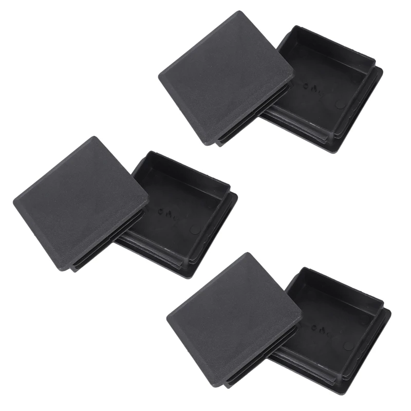 

80Mm X 80Mm Square Plastic Caps Pipe Tube Inserts End Plug 6 Pieces
