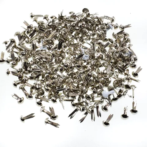 500 шт., серебристые круглые металлические шпильки, искусственные рукоделия и шипы 9x5 мм (3/8 дюйма x 1/4 дюйма) A00876
