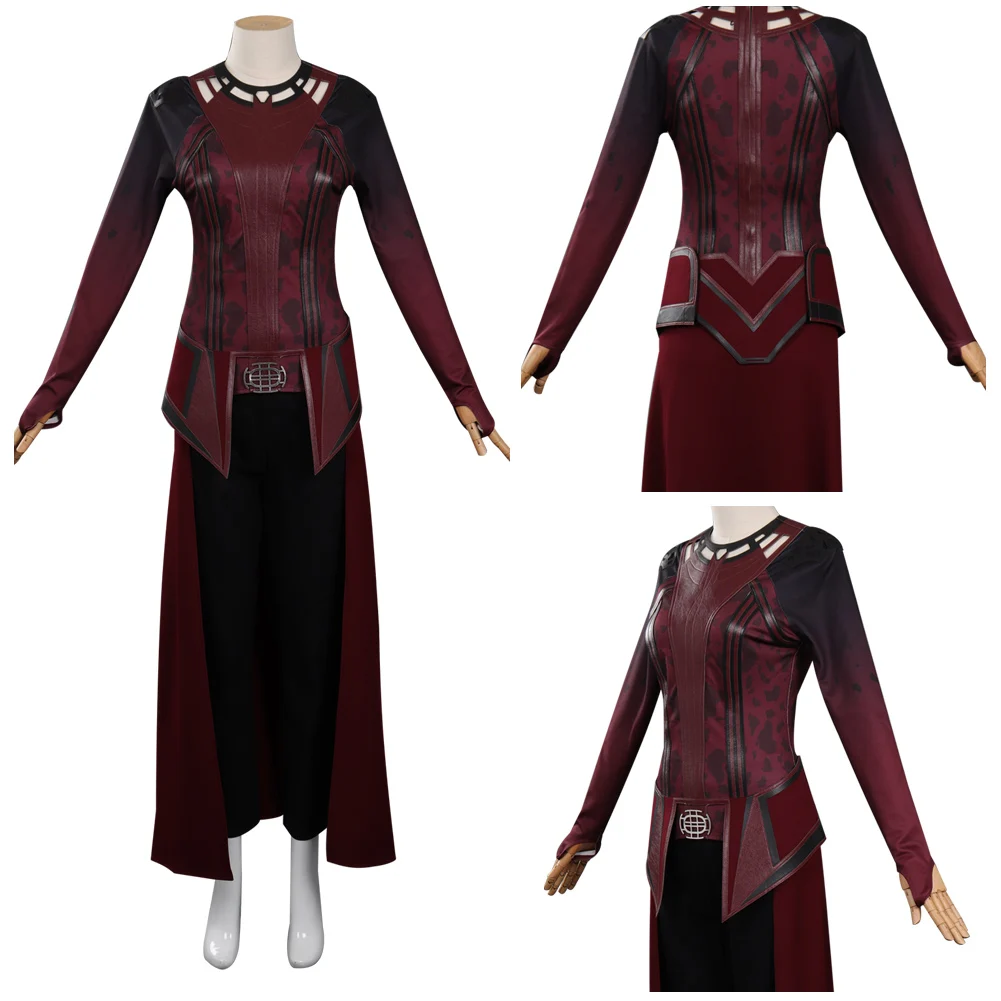 

Strange in the Multiverse of Madness Scarlet Witch Wanda Cosplay Costume Outfits Halloween Carnival Suit