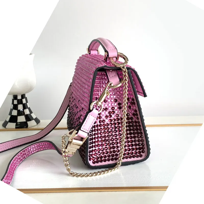 Shiny Crystal Evening Party Bag 2023 Summer Fashion Shoulder Crossbody Bag High Quality Women Diamond purse Tote Classic Handbag