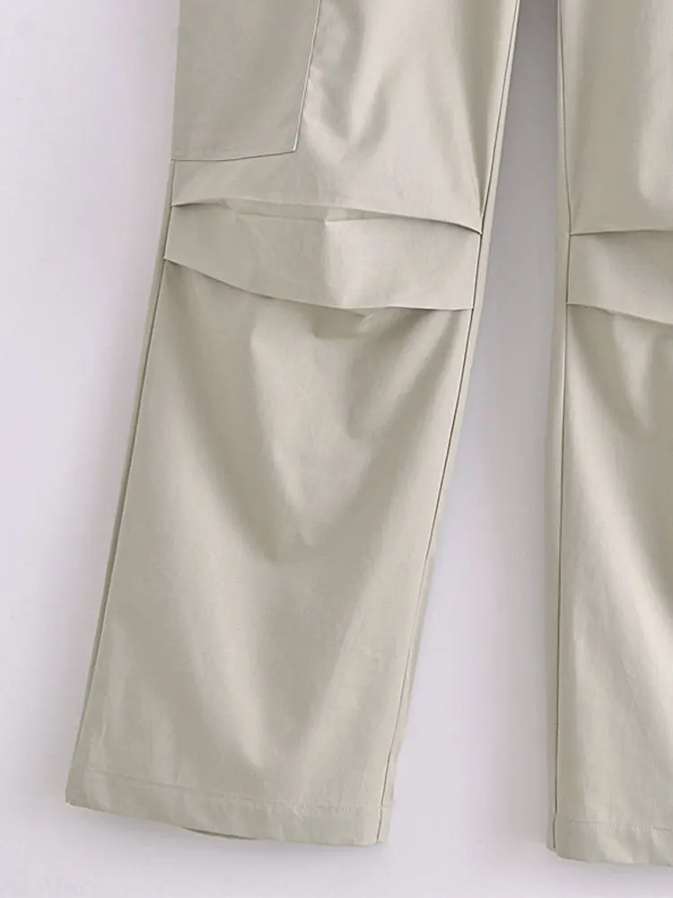 Female Jumpsuit With Pockets Long Jumpsuit Woman 2023 Spring Summer Sleeveless Cargo Jumpsuits For Women Outfit