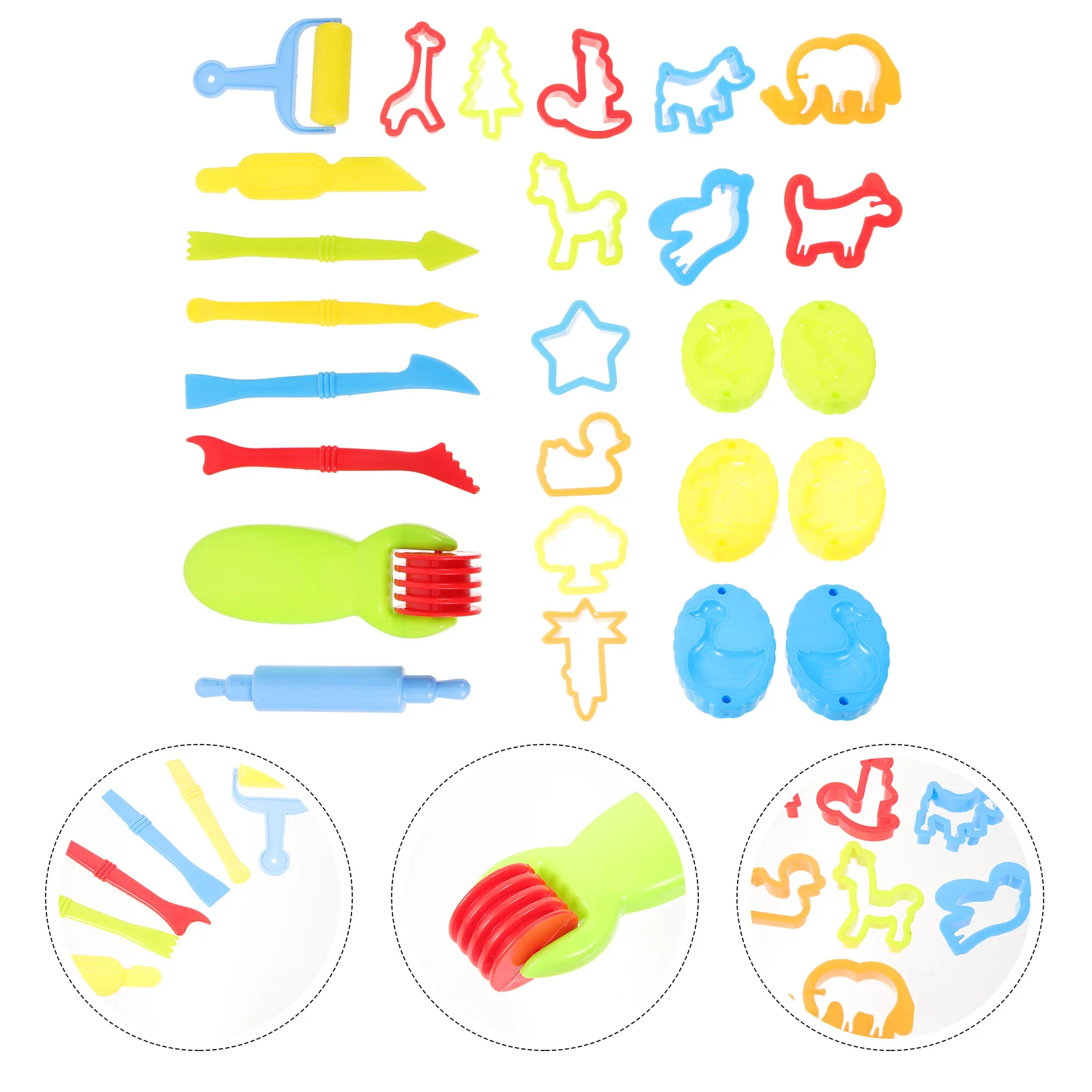 

Kids Playset Clay Sculpting Kit Toys Playing Tools Manual Dough Modeling Pp Colored Toddler Making