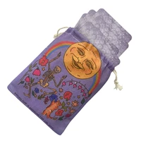 double sided printed tarots storage bag oracle card witch divination accessories game cards ta rots cards drawstring package