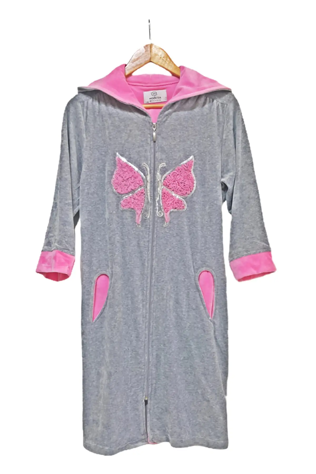 

Dressing Gown Cotton Niki Velvet Gray Melange Fashion Robe Robe Robe Robe Sexy Peignoir Kimono Bride Sleepwear Night Gown