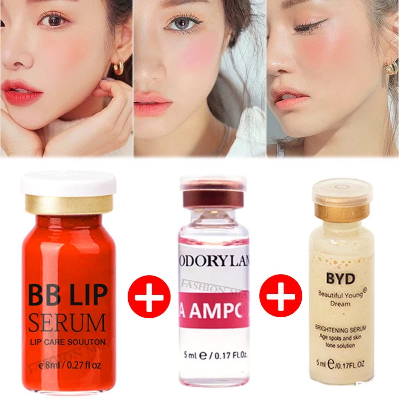 

3 pcs/set Glow Korea Ampoule Essence BB Lip Kit Facial Kit Anti-Aging Serum Starter Kit Foundation Cream for Mesotherapy