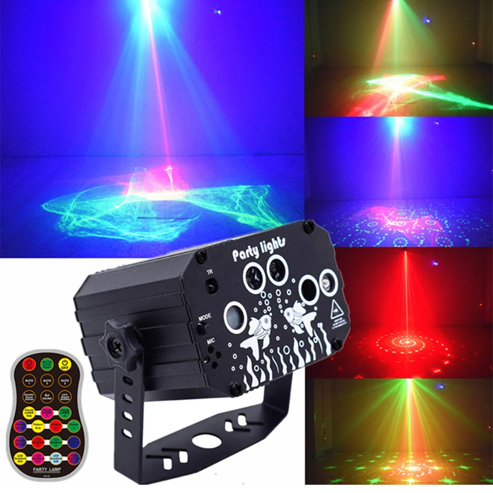 

New Aurora Pattern Dj Laser Party Light Northern Lights USB Strobe Laser Light for Club Christmas Birthday Stage Projector Lamp