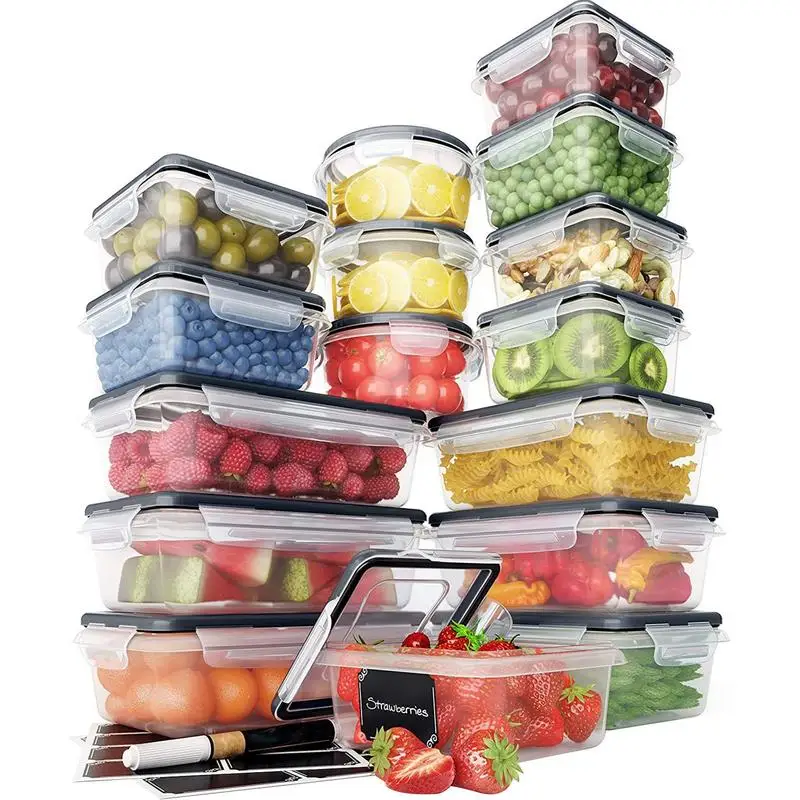 

Food Containers Freezer Boxes With Lids Stackable Organizer For Fridge Freezer Desk Kitchen Eggs Fruit And Vegetables