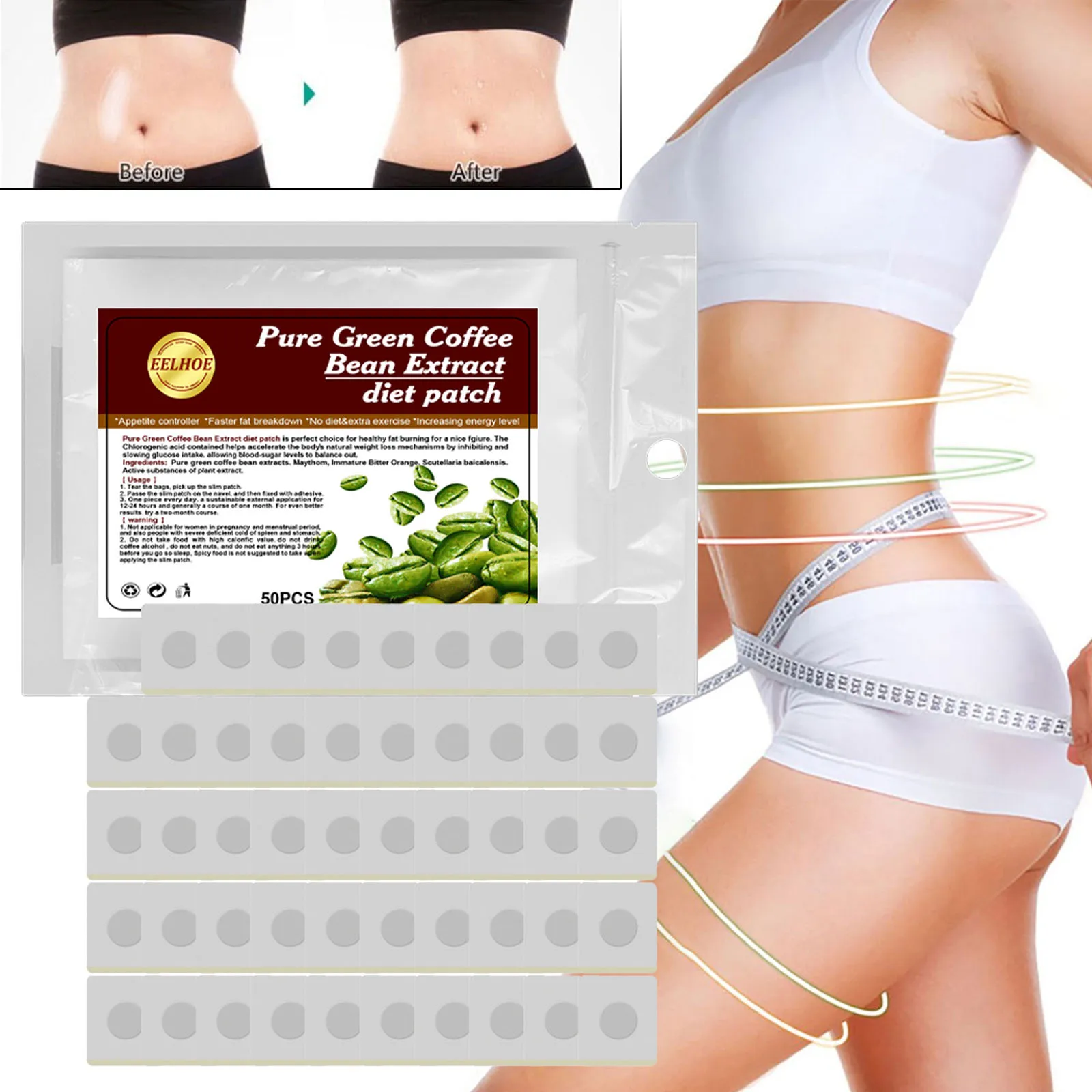 

Slimming Belly Button Stickers Herbal Detox Body Shaping Thin Belly Thigh Muscles Fat Burning Firming Skin Weight Lose Patch
