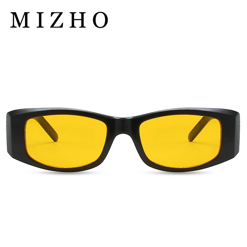 

MIZHO Vintage Rectangle Sunglasses 2022 Women Steampunk Letter Designer Ladies Black Purple Sun Glasses Brand Retro Eyewear