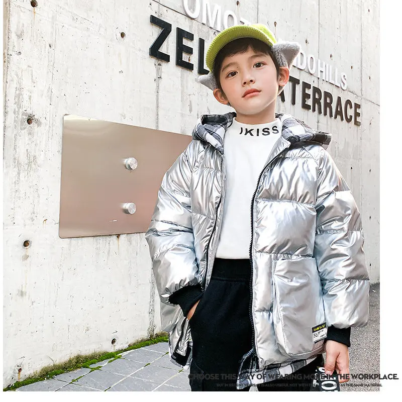 

Детский пуховик с капюшоном, на Возраст 4-12 лет