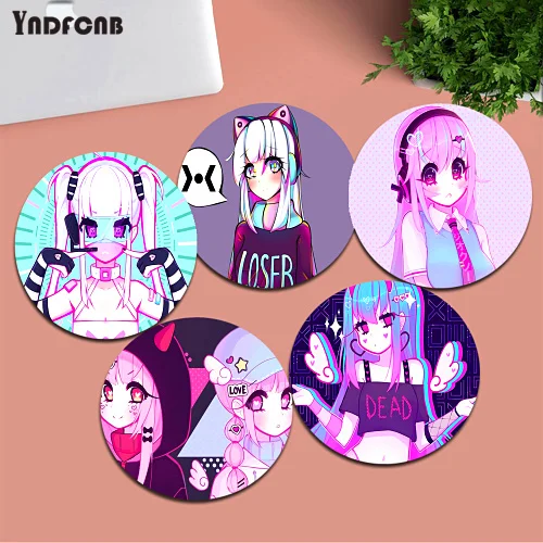 

Geoxor Moneko Mousepad Animation Round Big Promotion Table Mat Mousepad Computer Keyboard Pad Games Pad for PC Gamer Mousemat