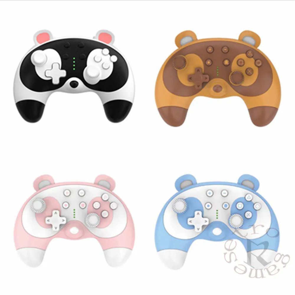 

LED Wireless Controller for Nintendo Switch/pro/lite Cute Pink Raccoon Animal Pro Gamepad Wake-up Function Adjustable Vibration