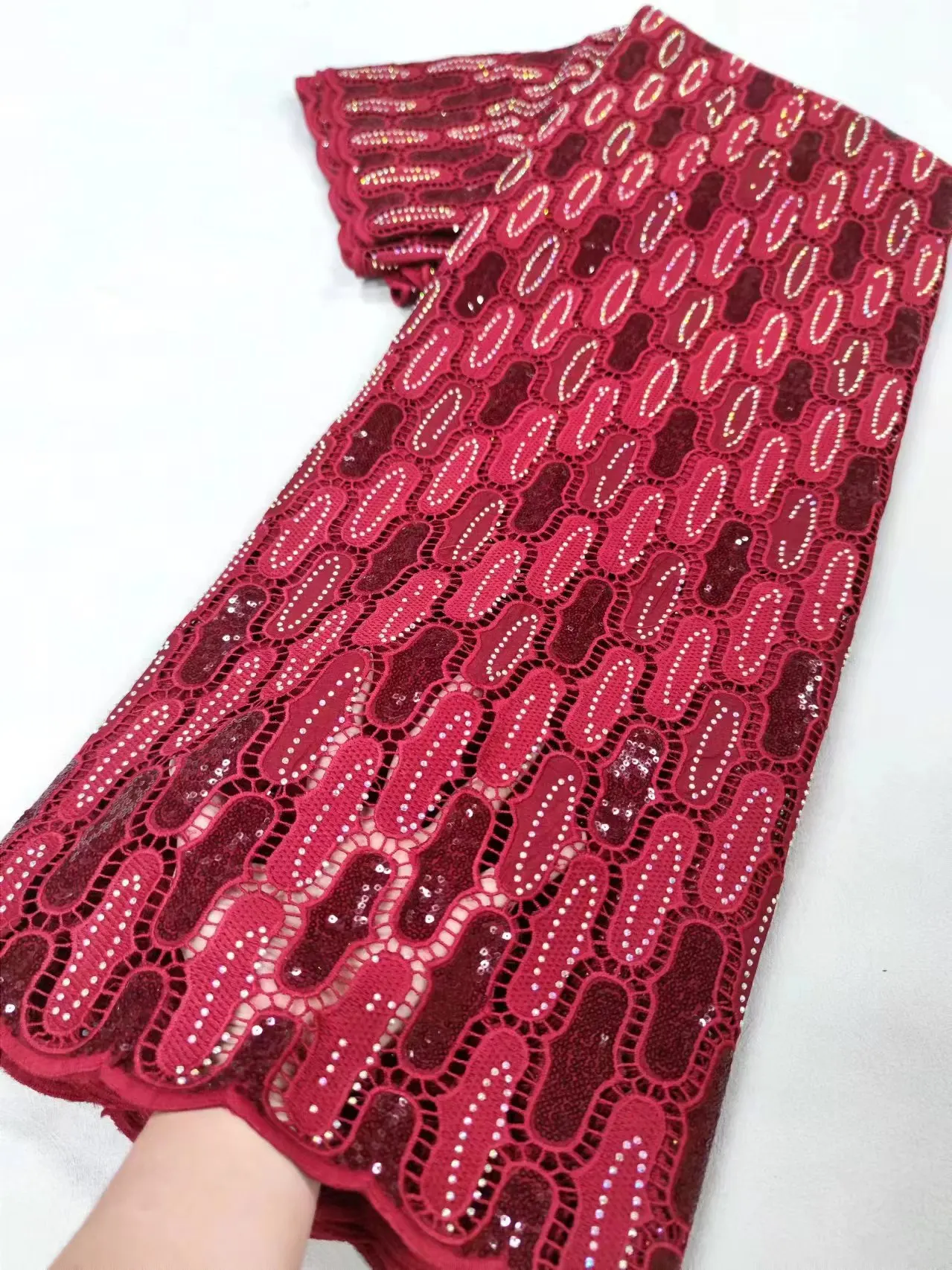 Новейшая африканская кружевная ткань 2024 Высококачественная нигерийская