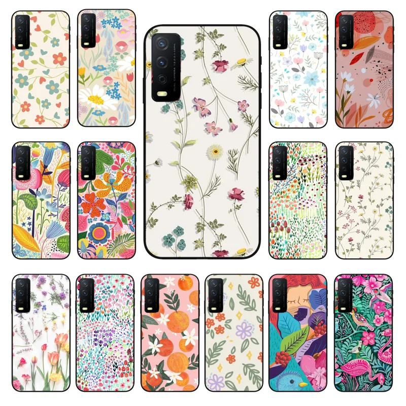 

Flower Phone Case for VIVO Y31 Y30 Y21 Y15S Y53S Y11 V21 V21E V20SE U3X U3 IQOOZ3 IQOONEO Y32 Y70 1907