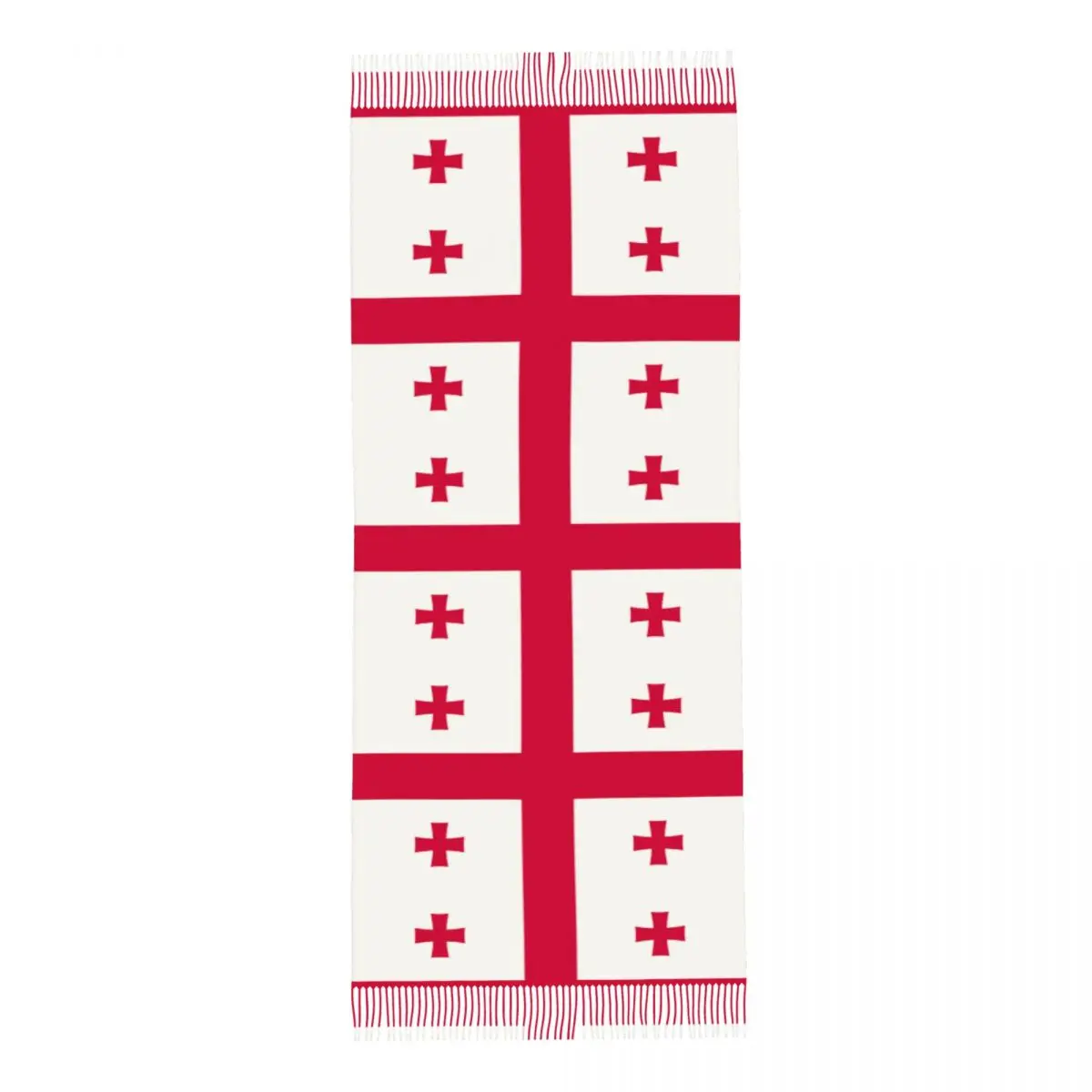 Женская шаль из пашмины с флагом Джорджии шарф бахромой длинный большой