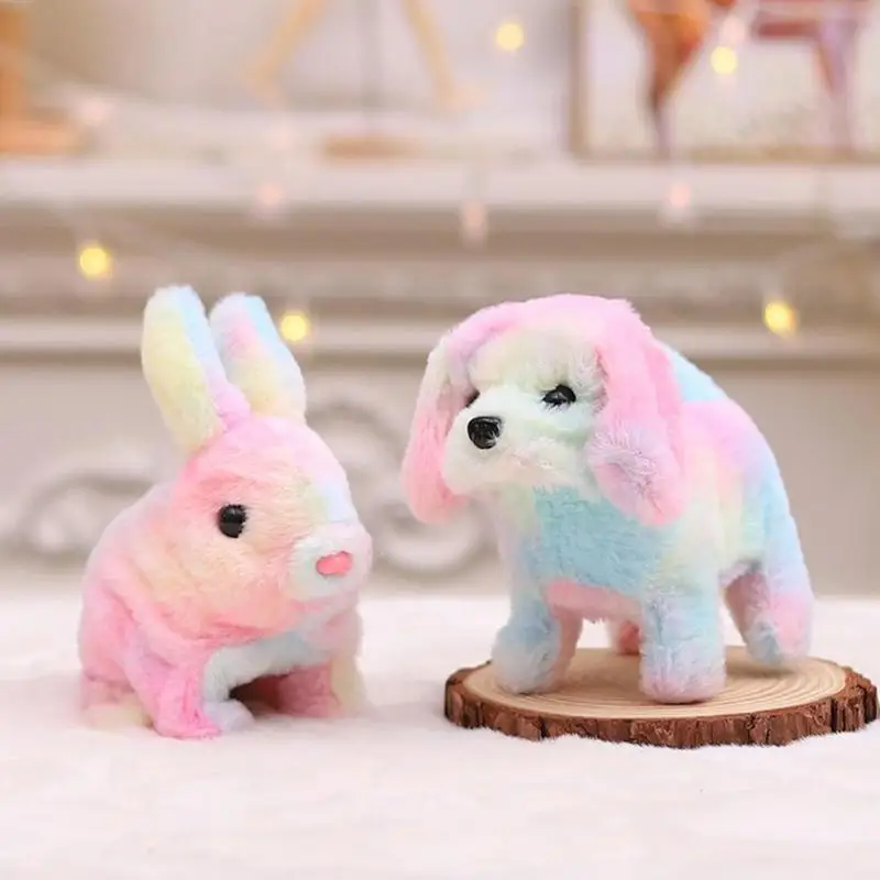 Electric Simulation Animal Plush Toy Electronic Bunny Or Dog