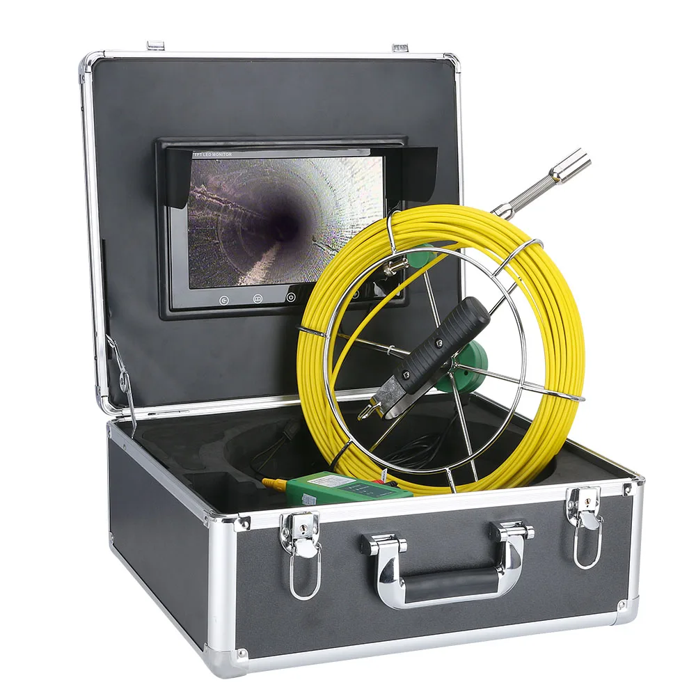 

Aitdda 10 inch TFT Color display screen 17mm cctv industrial endoscope swimming pool drain sewer pipe inspection video camera