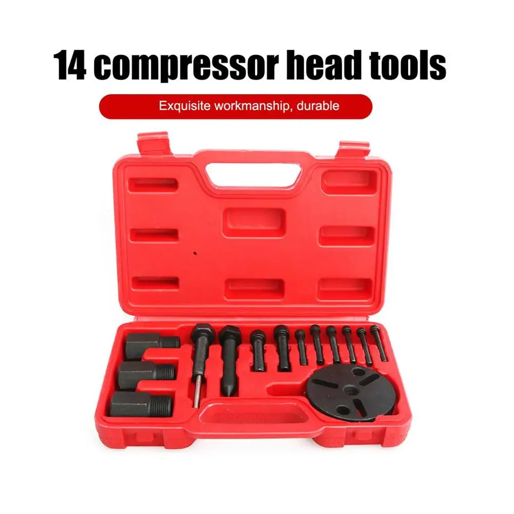 

14pcs/set Auto Air Conditioning Compressor Repair Tool Portable Compressor Pump Head Disassembly Tool