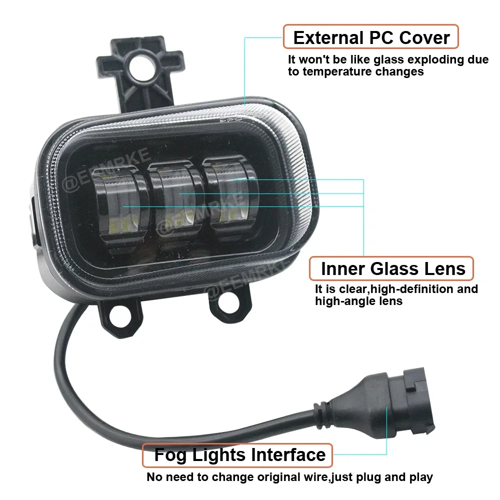 2 светодиодных противотуманных фар в сборе для Nissan Pathfinder 2022 2023 Автомобильные фары