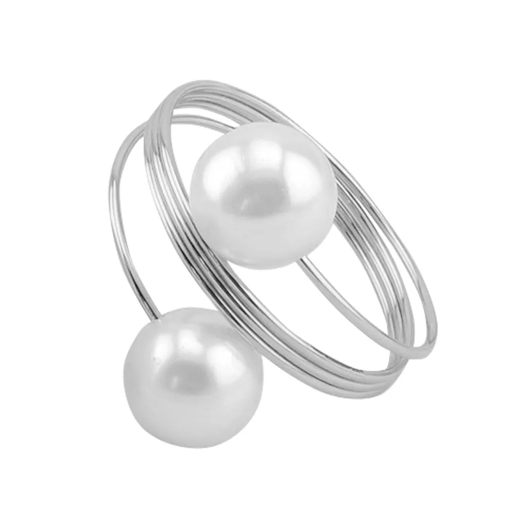 

12 шт., держатели для салфеток с искусственным жемчугом