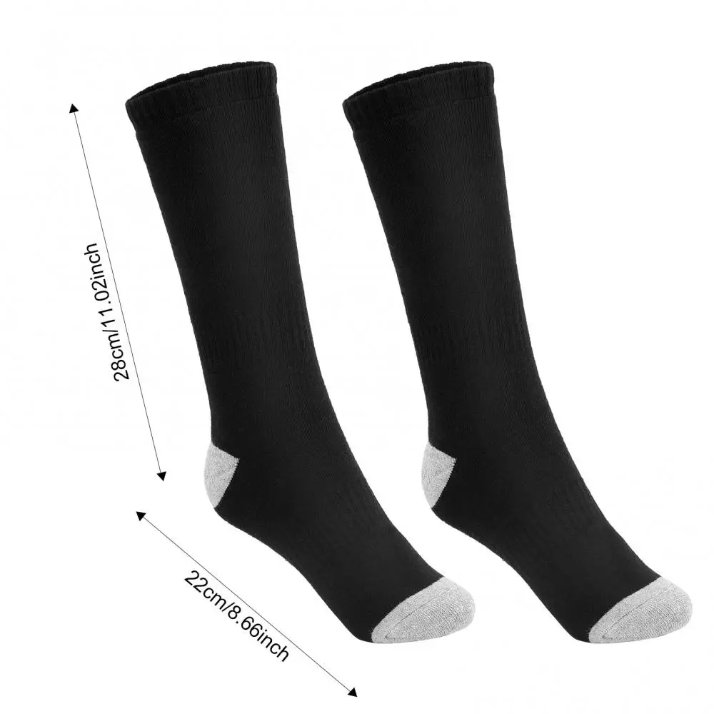 Heated Socks Unisex 4000mAh Rechargeable Battery 3 Heat Settings Thermal Winter Warm Socks w/2 Power Bank Skiing Fishing Socks images - 6