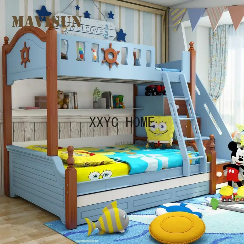 Детская кровать из массива дерева для мальчиков и девочек Современная