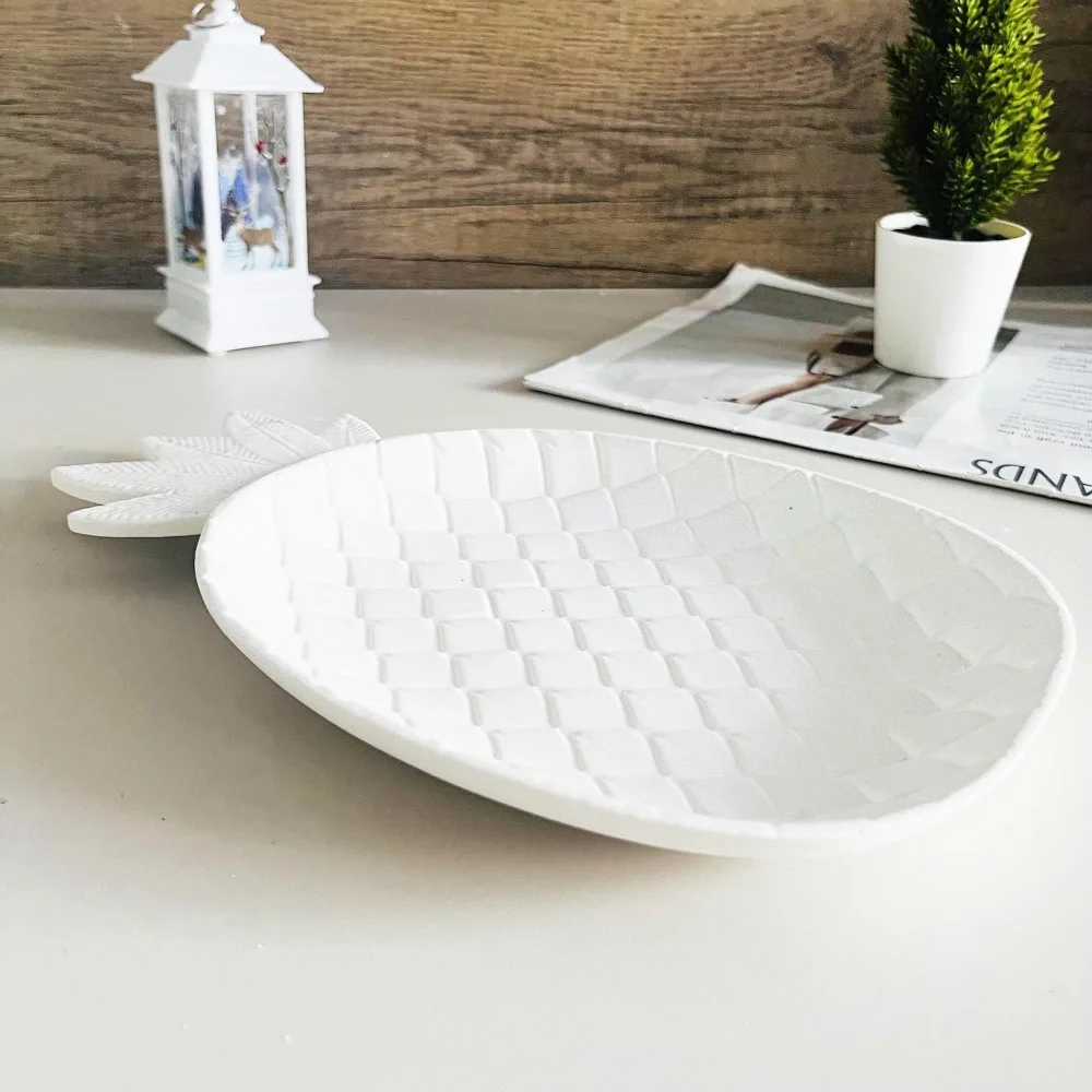 Формы в виде листьев бетонных подносов ананасов посуды силиконовая форма сделай