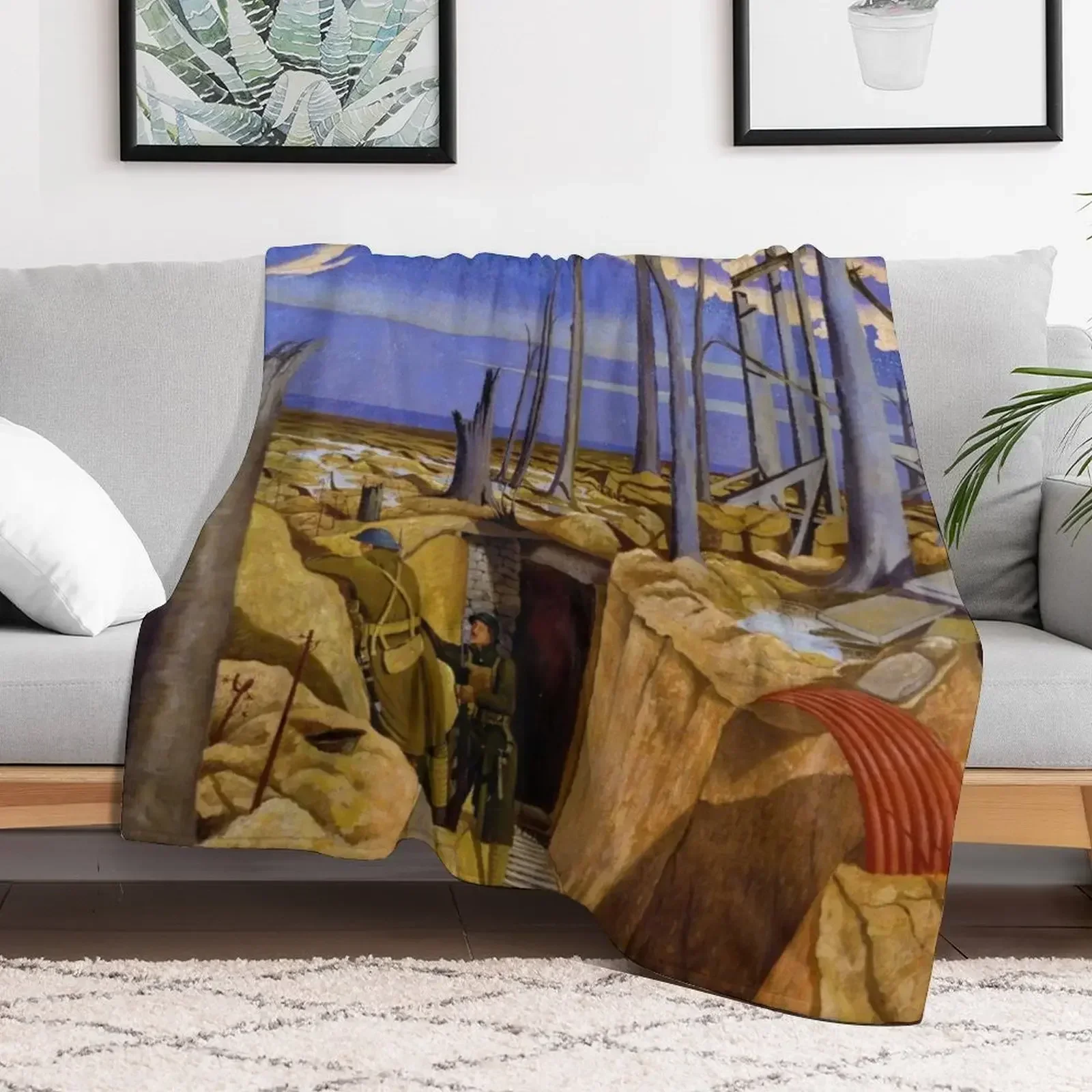 Oppy Wood от Джона Нэш (1917) Пледы Роскошные тяжелые одеяла в стиле манга