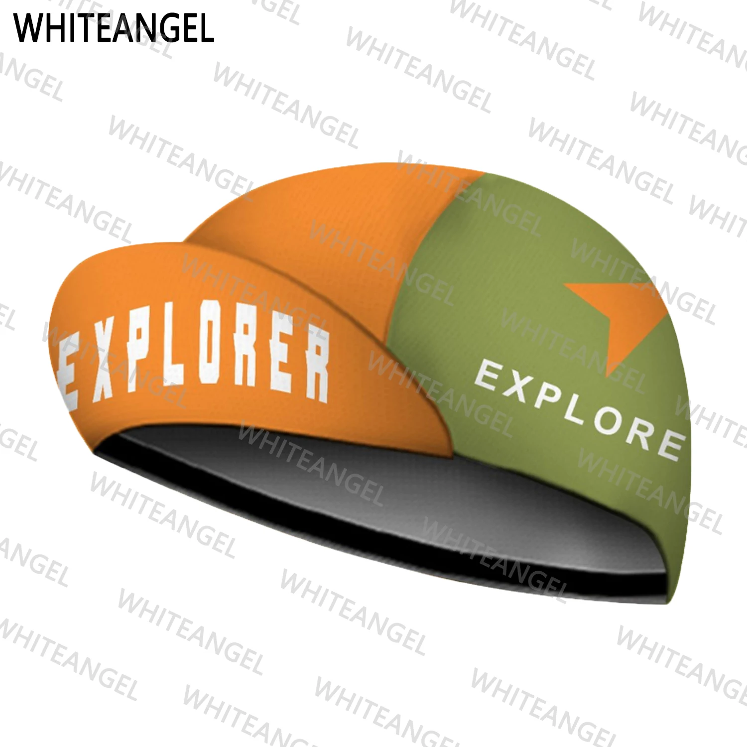 

WHITEANGEL Classic Green Orange Polyester Cycling Caps Summer Sports Quick Dry Bicycle Hats Men And Women Wear Breathable Shade