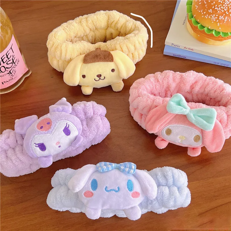

Kawaii Sanrio плюшевая повязка на голову Hello Kitty плюшевые игрушки повязки для волос повязка на голову бытовые плюшевые игрушки подарок на день рож...