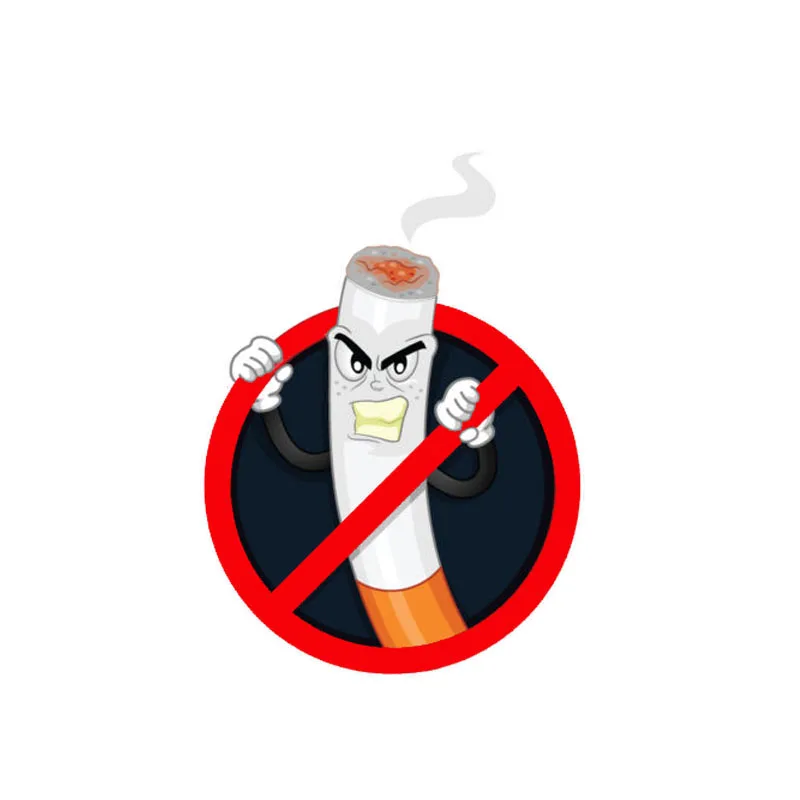 

7.8CM*10.8CM Creativity Danger Car Sticker PVC Funny No Smoking Warning Decal