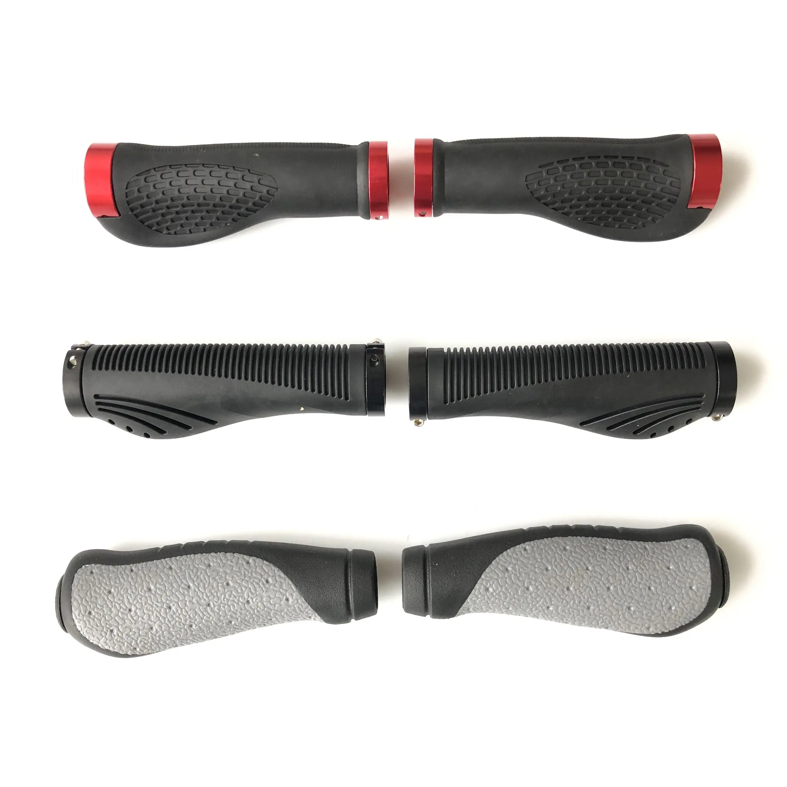 

Handlebar Grips Ergonomic Cushion Palm Support PE Rubber And TPR Alloy Aluminum Locking