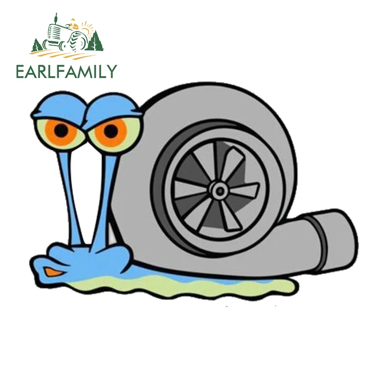 EARLFAMILY 13 см x 8,9 см для турбо улитки забавные автомобильные наклейки на доску для серфинга виниловая автомобильная пленка аниме наклейка для дома на колесах водонепроницаемые наклейки
