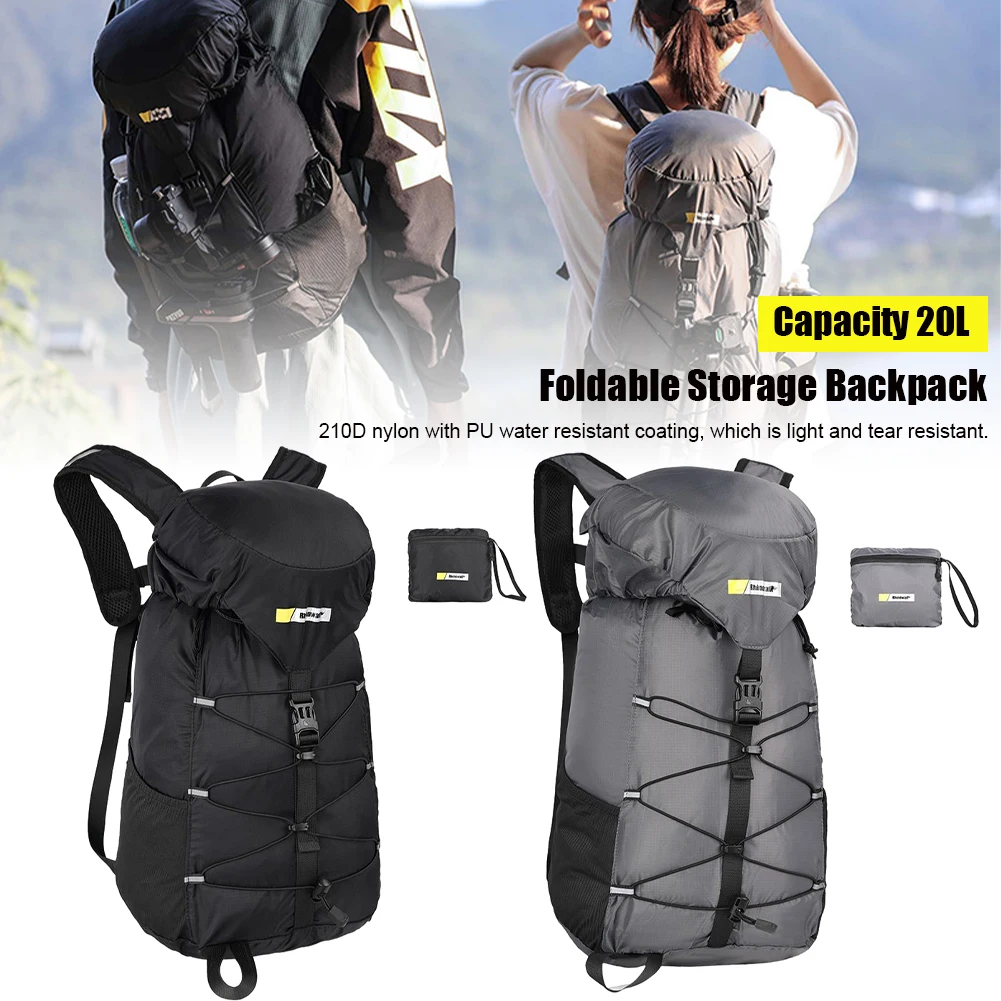 

Bicycle Bag 20L Large Capacity Foldable Storage Backpack Waterproof Cycling Hiking Camping Sports Bag