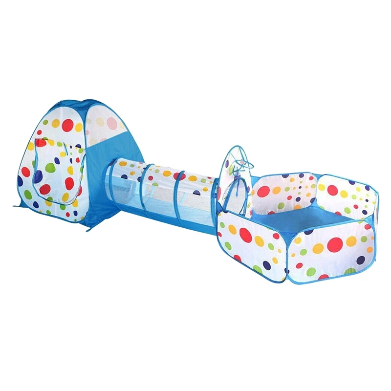 

-3 In 1 Kids Play Tent With Play Tunnel With Ball Pit Children Tent For Indoor Or Outdoor Give To Kids Best Gift