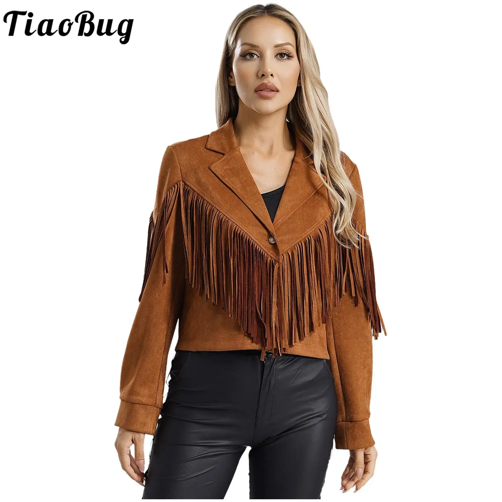 Женские куртки из искусственной замши с бахромой пальто винтажная верхняя